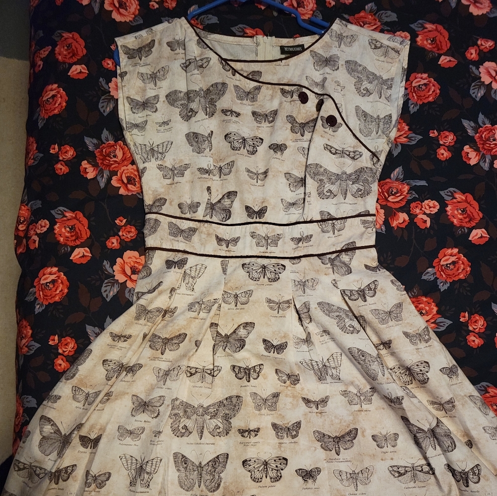 Retrolicious moth dress